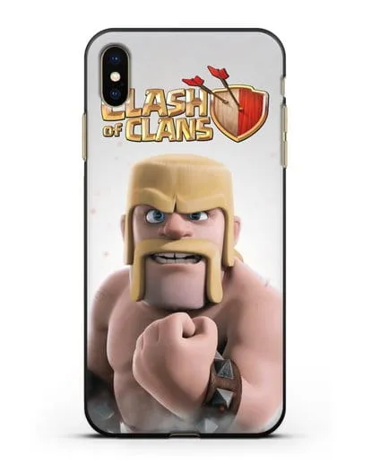Чехол Clash of Clans (Клэш оф Кланс) - Варвар силиконовый для iPhone XS Max