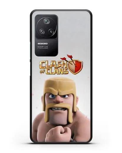Чехол Clash of Clans (Клэш оф Кланс) - Варвар силиконовый для Xiaomi Poco F4