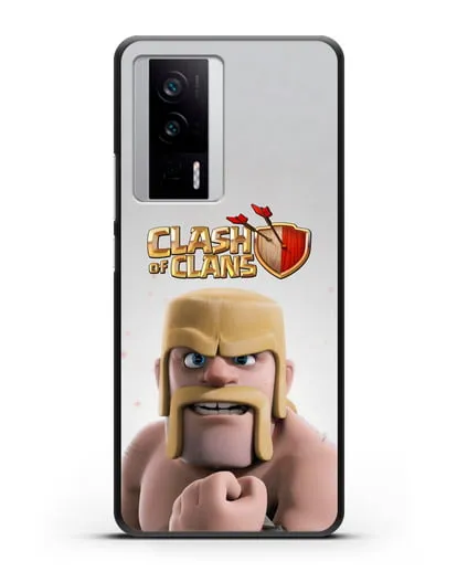 Чехол Clash of Clans (Клэш оф Кланс) - Варвар силиконовый для Xiaomi Poco F5 Pro