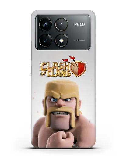 Чехол Clash of Clans (Клэш оф Кланс) - Варвар силиконовый для Xiaomi Poco F6 Pro