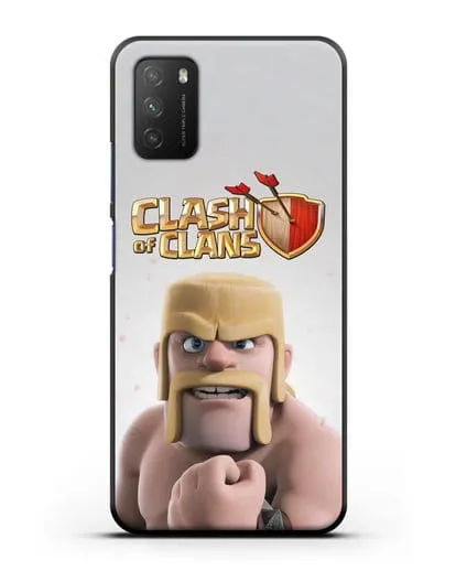 Чехол Clash of Clans (Клэш оф Кланс) - Варвар силиконовый для Xiaomi Poco M3