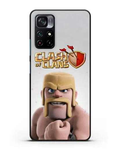 Чехол Clash of Clans (Клэш оф Кланс) - Варвар силиконовый для Xiaomi Poco M4 Pro 5G