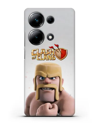 Чехол Clash of Clans (Клэш оф Кланс) - Варвар силиконовый для Xiaomi Poco M6 Pro