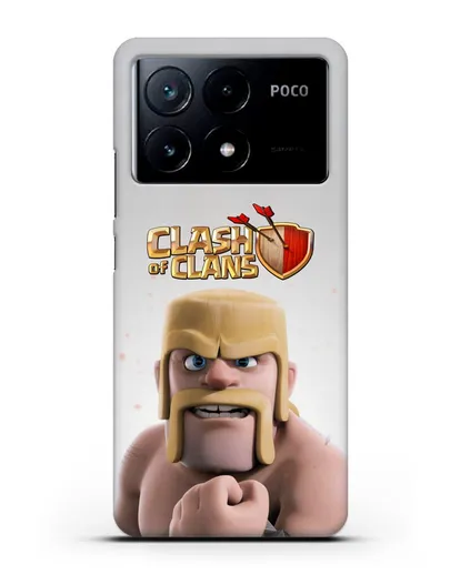 Чехол Clash of Clans (Клэш оф Кланс) - Варвар силиконовый для Xiaomi Poco X6 Pro