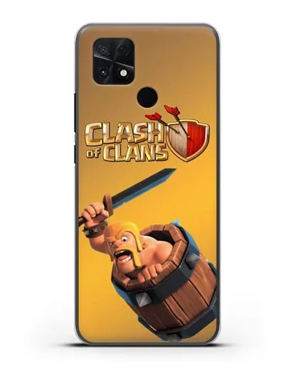 Чехол Clash of Clans (Клэш оф Кланс) - Варвар в бочке силиконовый для Xiaomi Poco C40
