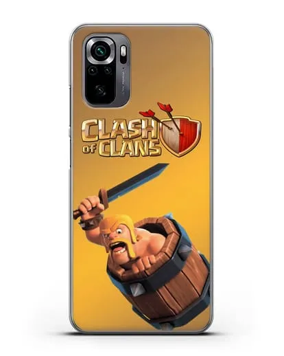 Чехол Clash of Clans (Клэш оф Кланс) - Варвар в бочке силиконовый для Xiaomi Poco M5s