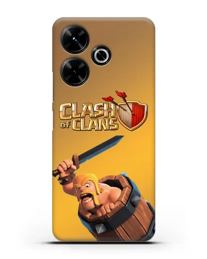 Чехол Clash of Clans (Клэш оф Кланс) - Варвар в бочке силиконовый для Xiaomi Poco M6