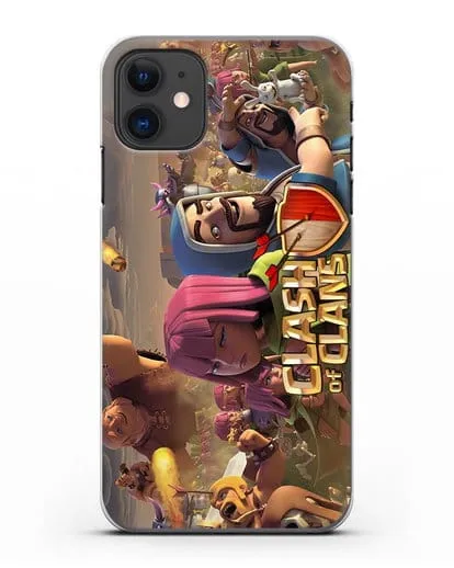 Чехол Clash of Clans (Клэш оф Кланс) - Битва силиконовый для iPhone 11