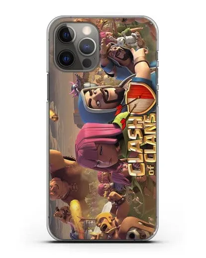 Чехол Clash of Clans (Клэш оф Кланс) - Битва силиконовый для iPhone 12 Pro