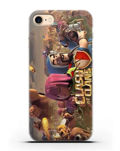 Чехол Clash of Clans (Клэш оф Кланс) - Битва силиконовый для iPhone 8