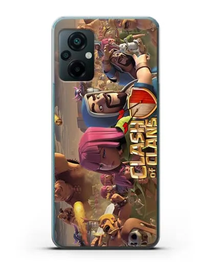 Чехол Clash of Clans (Клэш оф Кланс) - Битва силиконовый для Xiaomi Poco M5