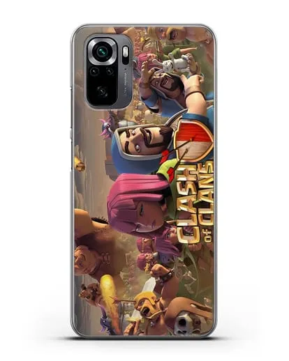 Чехол Clash of Clans (Клэш оф Кланс) - Битва силиконовый для Xiaomi Poco M5s