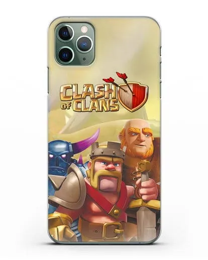 Чехол Clash of Clans (Клэш оф Кланс) - Король Варваров силиконовый для iPhone 11 Pro Max