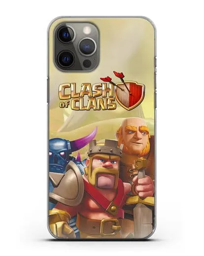Чехол Clash of Clans (Клэш оф Кланс) - Король Варваров силиконовый для iPhone 12 Pro Max
