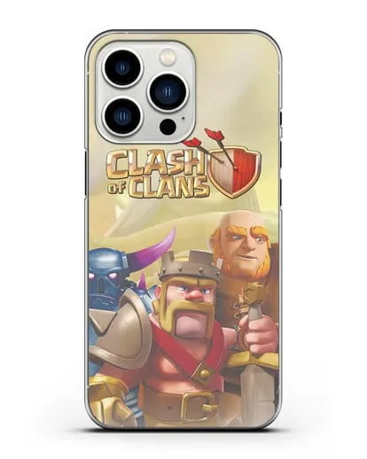 Чехол Clash of Clans (Клэш оф Кланс) - Король Варваров силиконовый для iPhone 13 Pro