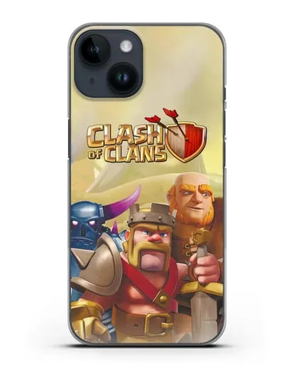 Чехол Clash of Clans (Клэш оф Кланс) - Король Варваров силиконовый для iPhone 14