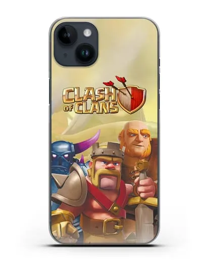 Чехол Clash of Clans (Клэш оф Кланс) - Король Варваров силиконовый для iPhone 14 Plus