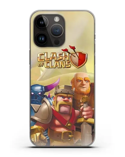 Чехол Clash of Clans (Клэш оф Кланс) - Король Варваров силиконовый для iPhone 14 Pro Max