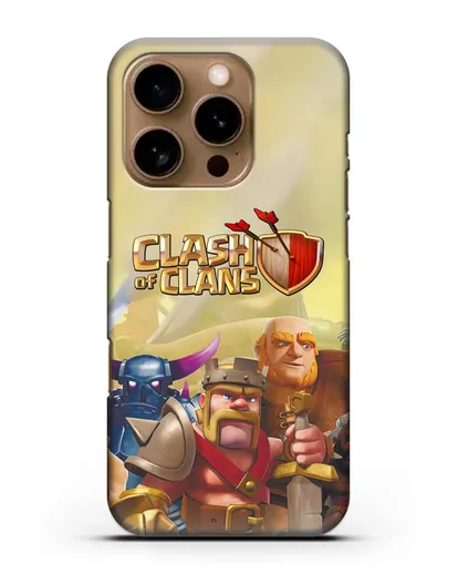 Чехол Clash of Clans (Клэш оф Кланс) - Король Варваров силиконовый для iPhone 16 Pro
