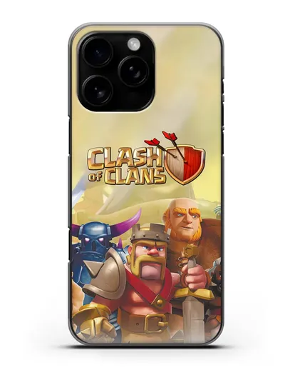 Чехол Clash of Clans (Клэш оф Кланс) - Король Варваров силиконовый для iPhone 16 Pro Max