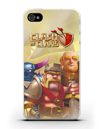Чехол Clash of Clans (Клэш оф Кланс) - Король Варваров силиконовый для iPhone 4/4s