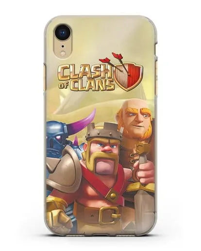 Чехол Clash of Clans (Клэш оф Кланс) - Король Варваров силиконовый для iPhone XR