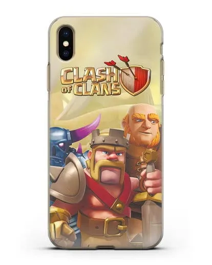 Чехол Clash of Clans (Клэш оф Кланс) - Король Варваров силиконовый для iPhone XS Max