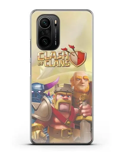 Чехол Clash of Clans (Клэш оф Кланс) - Король Варваров силиконовый для Xiaomi Poco F3