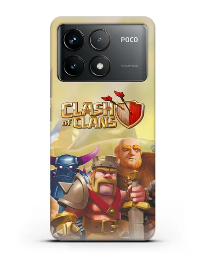 Чехол Clash of Clans (Клэш оф Кланс) - Король Варваров силиконовый для Xiaomi Poco F6 Pro