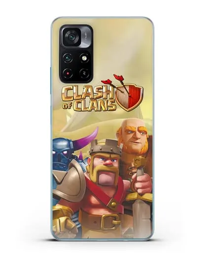 Чехол Clash of Clans (Клэш оф Кланс) - Король Варваров силиконовый для Xiaomi Poco M4 Pro 5G