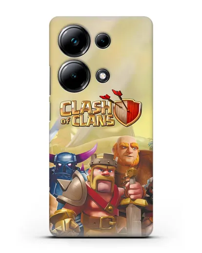 Чехол Clash of Clans (Клэш оф Кланс) - Король Варваров силиконовый для Xiaomi Poco M6 Pro