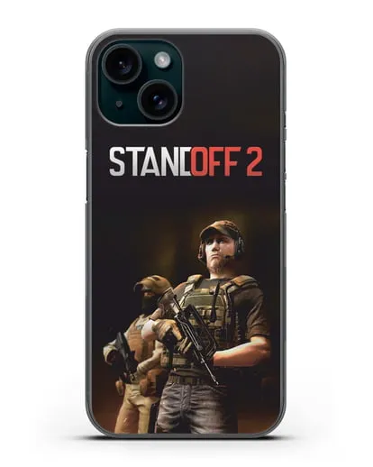 Чехол с принтом StandOff 2 (Стэндофф 2) силиконовый для iPhone 15