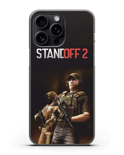 Чехол с принтом StandOff 2 (Стэндофф 2) силиконовый для iPhone 15 Pro Max