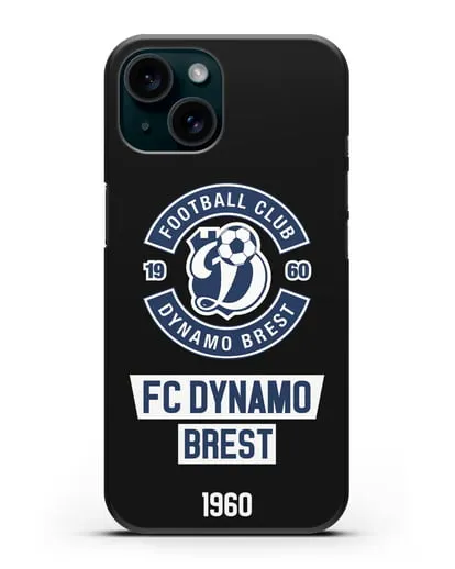 Чехол с эмблемой ФК Динамо Брест силиконовый для iPhone 15