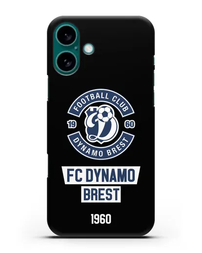 Чехол с эмблемой ФК Динамо Брест силиконовый для iPhone 16 Plus