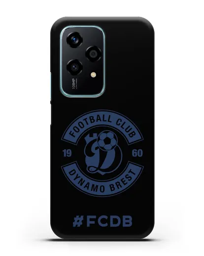Чехол с логотипом ФК Динамо Брест и надписью #FCDB силиконовый для Honor 200 Lite