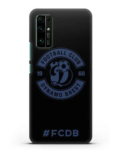 Чехол с логотипом ФК Динамо Брест и надписью #FCDB силиконовый для Honor 30