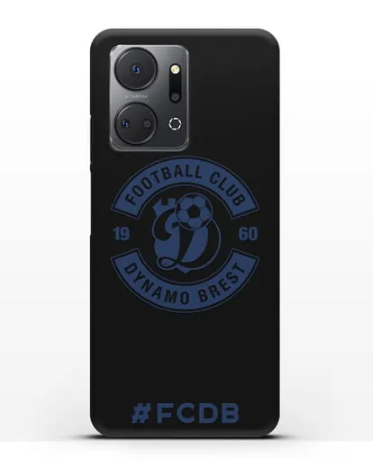 Чехол с логотипом ФК Динамо Брест и надписью #FCDB силиконовый для Honor X7a