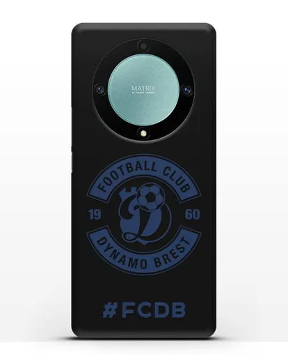 Чехол с логотипом ФК Динамо Брест и надписью #FCDB силиконовый для Honor X9a