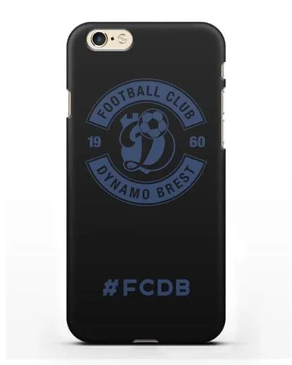 Чехол с логотипом ФК Динамо Брест и надписью #FCDB силиконовый для iPhone 6