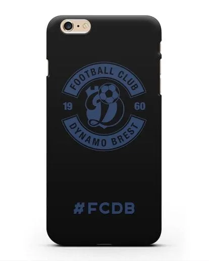 Чехол с логотипом ФК Динамо Брест и надписью #FCDB силиконовый для iPhone 6 Plus
