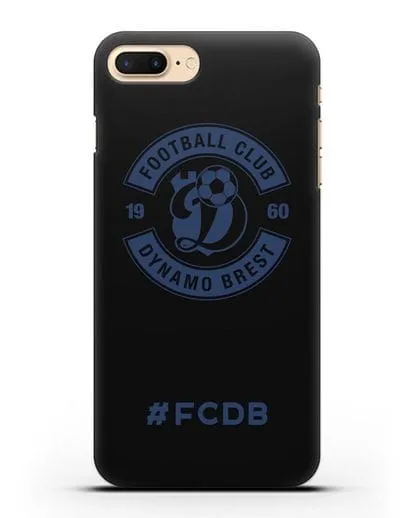 Чехол с логотипом ФК Динамо Брест и надписью #FCDB силиконовый для iPhone 8 Plus