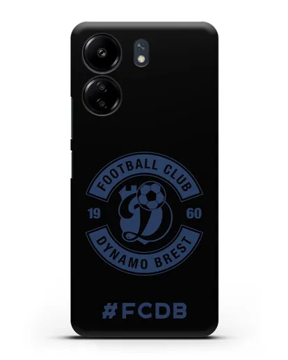 Чехол с логотипом ФК Динамо Брест и надписью #FCDB силиконовый для Xiaomi Poco C65