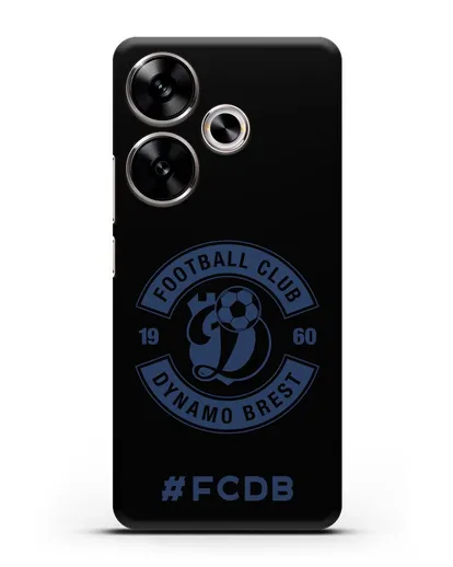 Чехол с логотипом ФК Динамо Брест и надписью #FCDB силиконовый для Xiaomi Poco F6