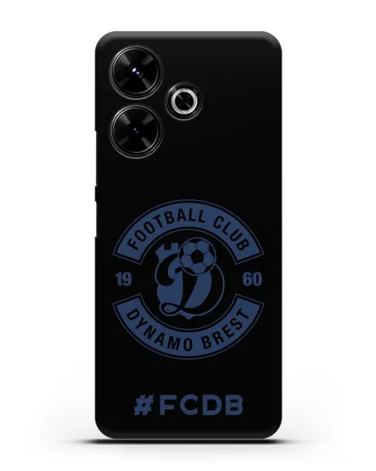 Чехол с логотипом ФК Динамо Брест и надписью #FCDB силиконовый для Xiaomi Poco M6