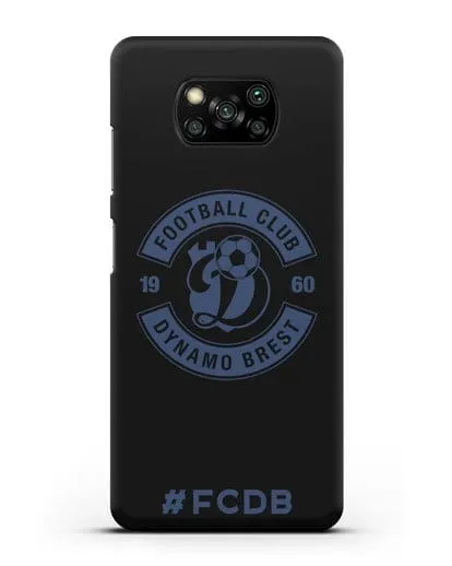 Чехол с логотипом ФК Динамо Брест и надписью #FCDB силиконовый для Xiaomi Poco X3