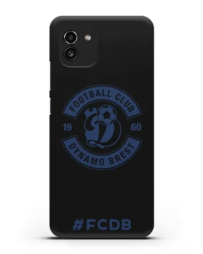 Чехол с логотипом ФК Динамо Брест и надписью #FCDB силиконовый для Samsung Galaxy A03 [SM-A035]