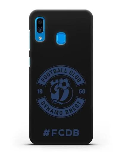 Чехол с логотипом ФК Динамо Брест и надписью #FCDB силиконовый для Samsung Galaxy A30 [SM-A305FN]