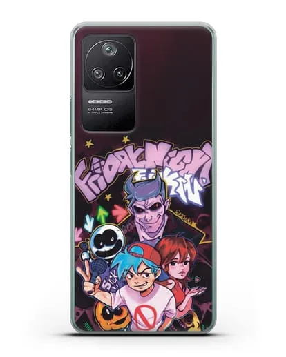 Чехол Friday Night Funkin (Фрайдей Найт Фанкин) - Парень против Папочки силиконовый для Xiaomi Poco F4