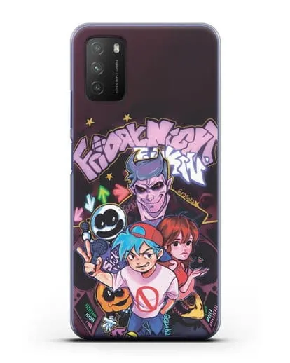 Чехол Friday Night Funkin (Фрайдей Найт Фанкин) - Парень против Папочки силиконовый для Xiaomi Poco M3